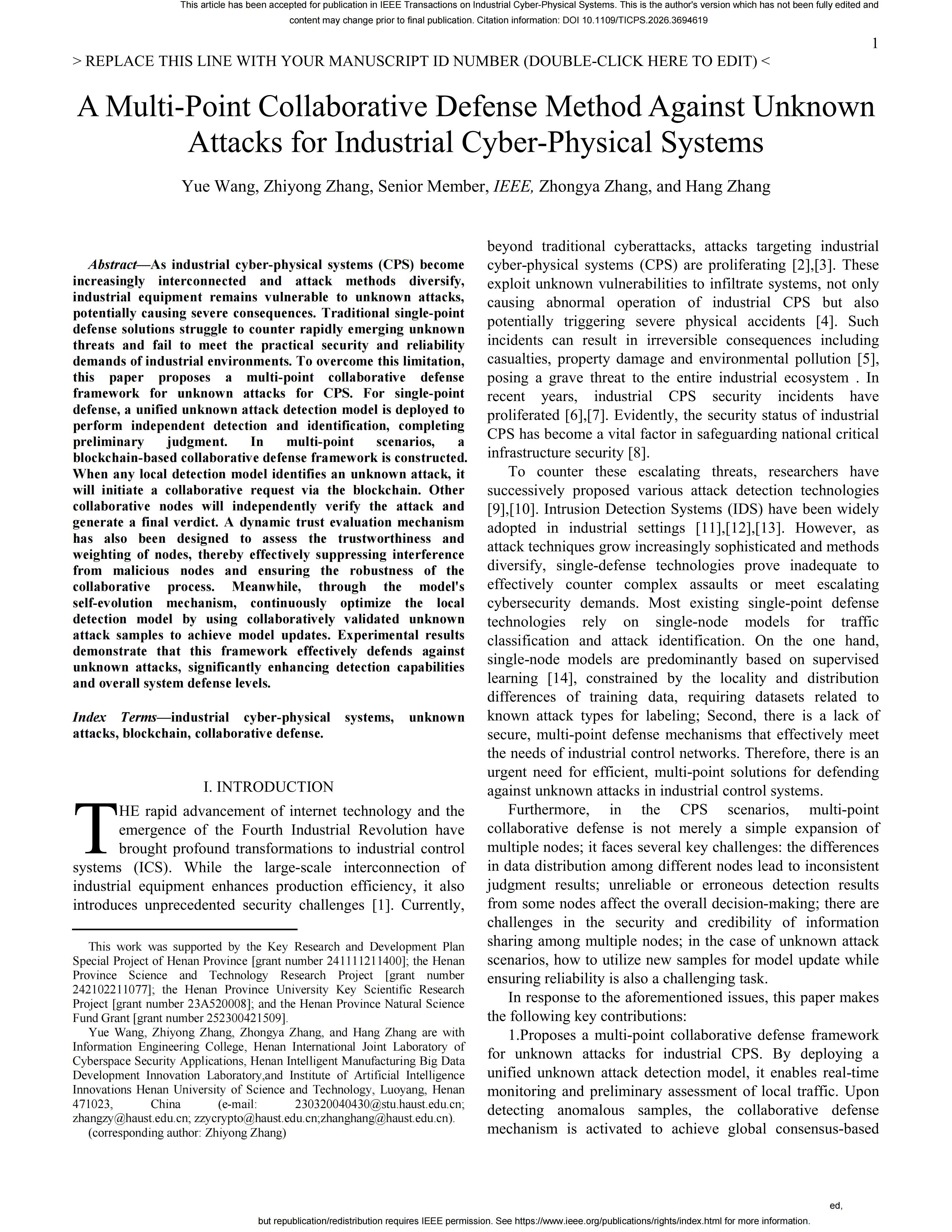A_Multi_Point_Collaborative_Defense_Method_Against_Unkno